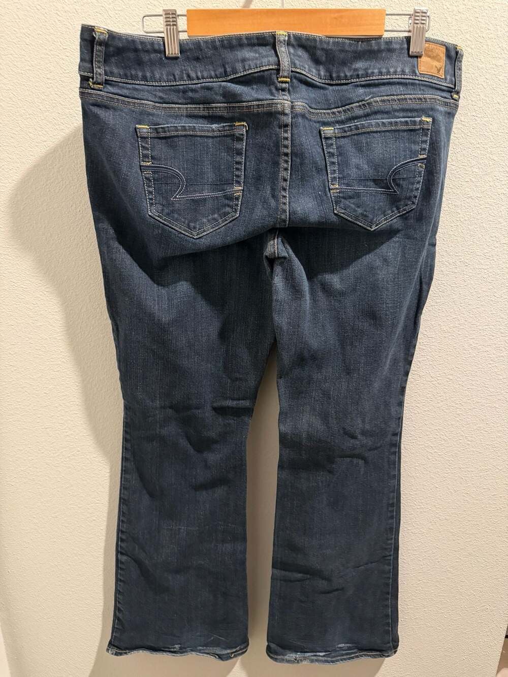 American Eagle Artist Bootcut Jeans Size 16 Regular Dark Wash - Picture 3 of 5